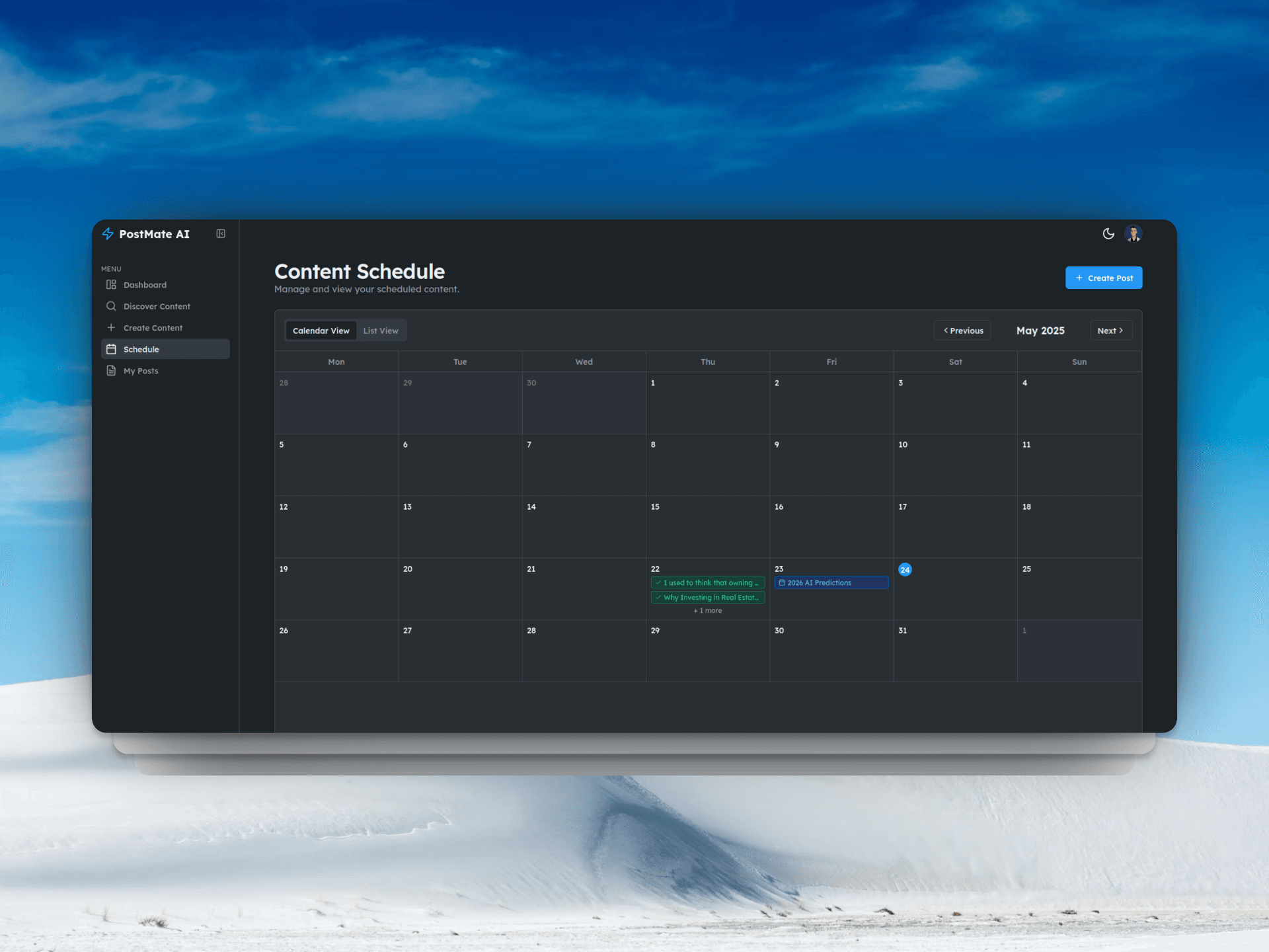 Scheduling Calendar