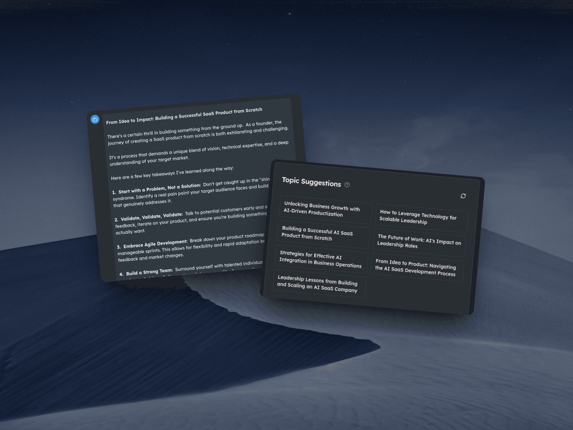 AI Suggestions Dashboard